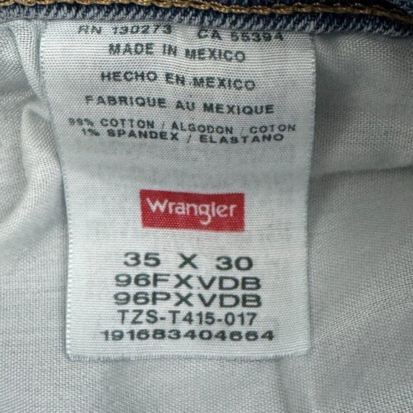 Wrangler Light Wash Straight Leg Jeans Men's Size 35/30 - Picture 7 of 10